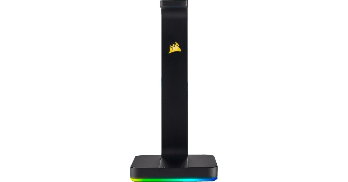 CorsairST100 RGB Premium Headset Stand met 7.1 Surround Sound houder  (Zwart)