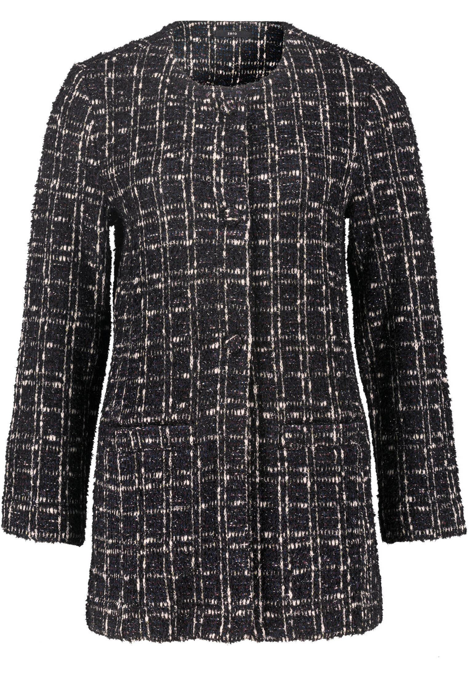 zero| Damen Sweatjacke mit Knöpfen