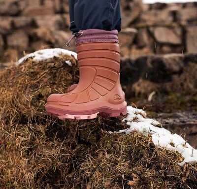 Viking Extreme  Fôrede Gummistøvler, Pink/Dark Pink
