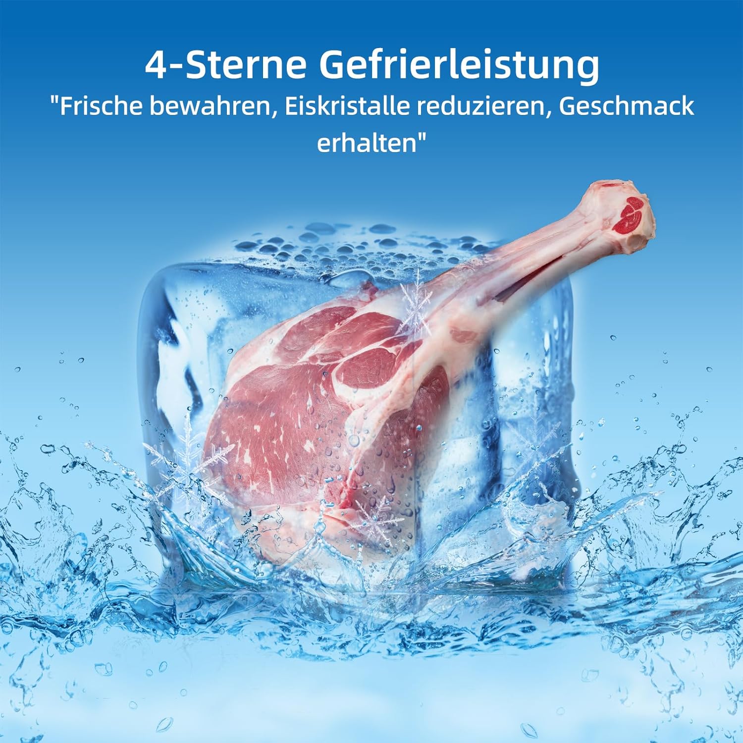 CHIQ CBM260LC Kühl/Gefrie Kombination 262L (187L Kühlbereich+75L XXL Gefrierfach) |137 kWh/Jahr, EEK C, Edelstahloptik, 38dB | Wechselbartür, 4-Sterne Gefrierleistung, Schwarz