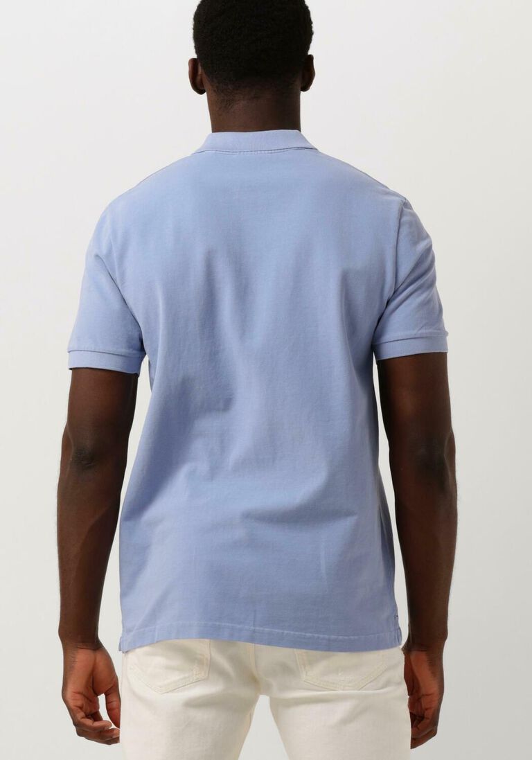 SCOTCH & SODA blauwe scotch & soda polo garment dye organic cotton pique polo