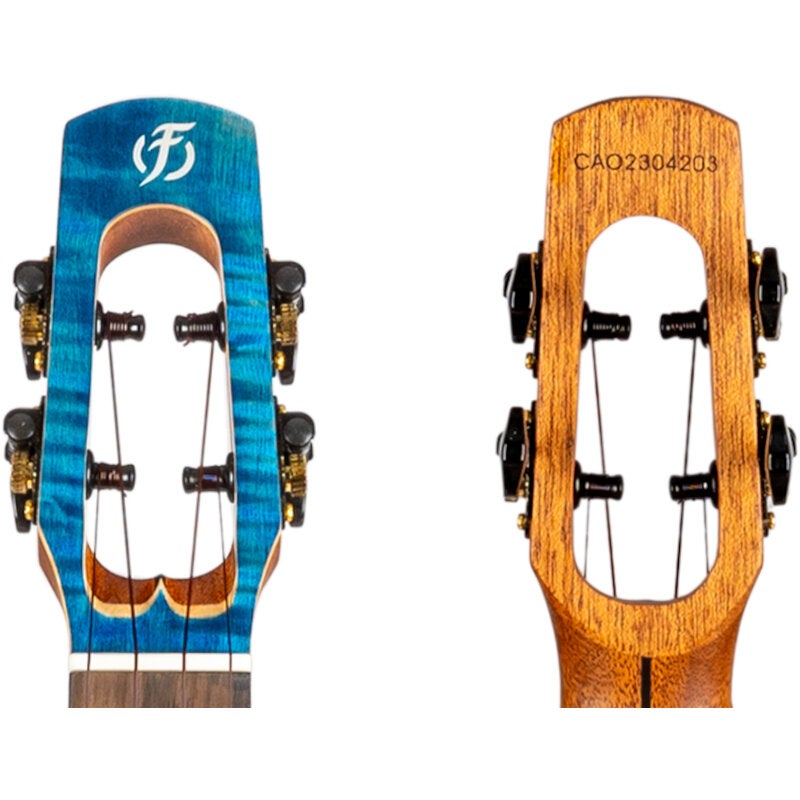 Flight Royal Series Comet EQ-A Tenor Blue elektrisch-akoestische ukelele met deluxe gigbag