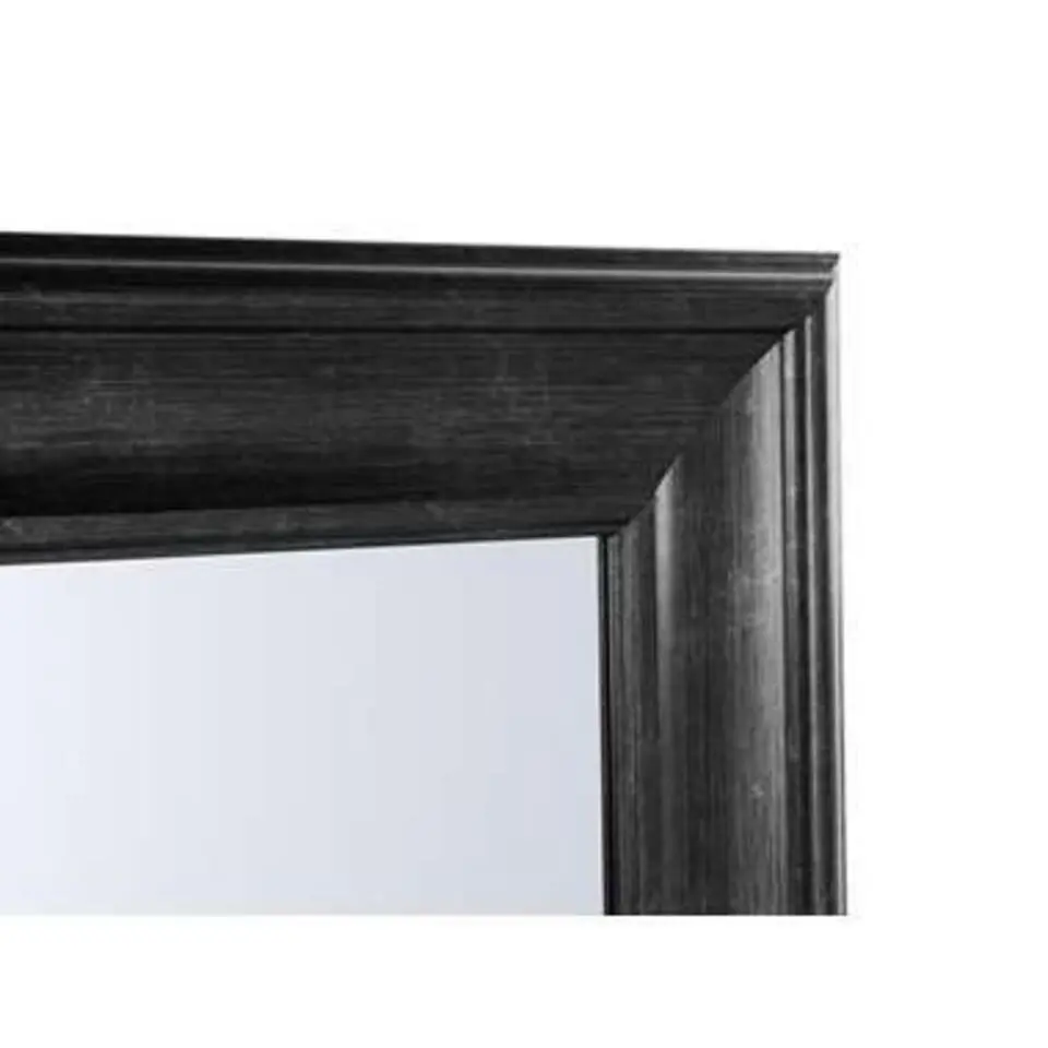 LUNEL S - Wandspiegel - Zwart - Synthetisch materiaal