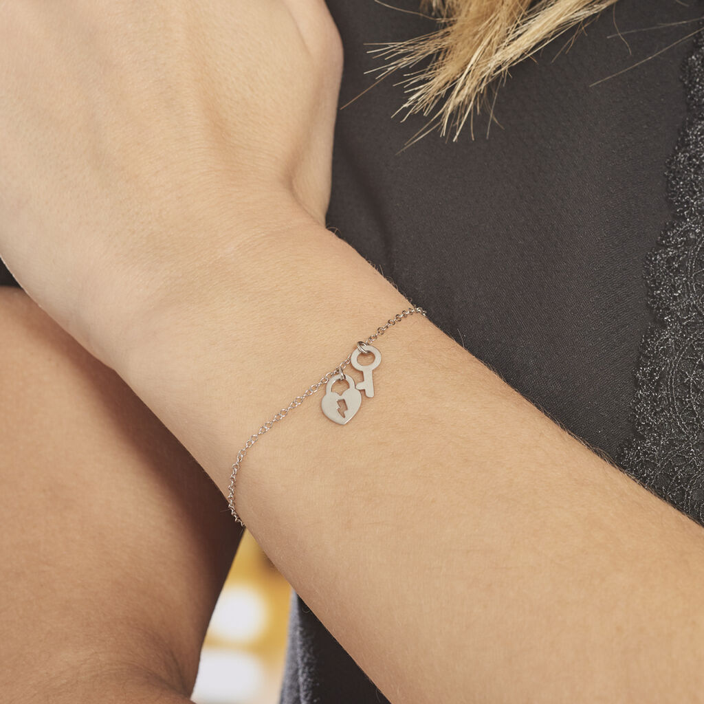 Bracelet Argent Blanc Kenocha
