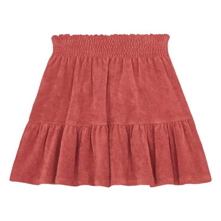 SMALLABLE BASICS Jupe Courte Smock éponge Bio | Terracotta