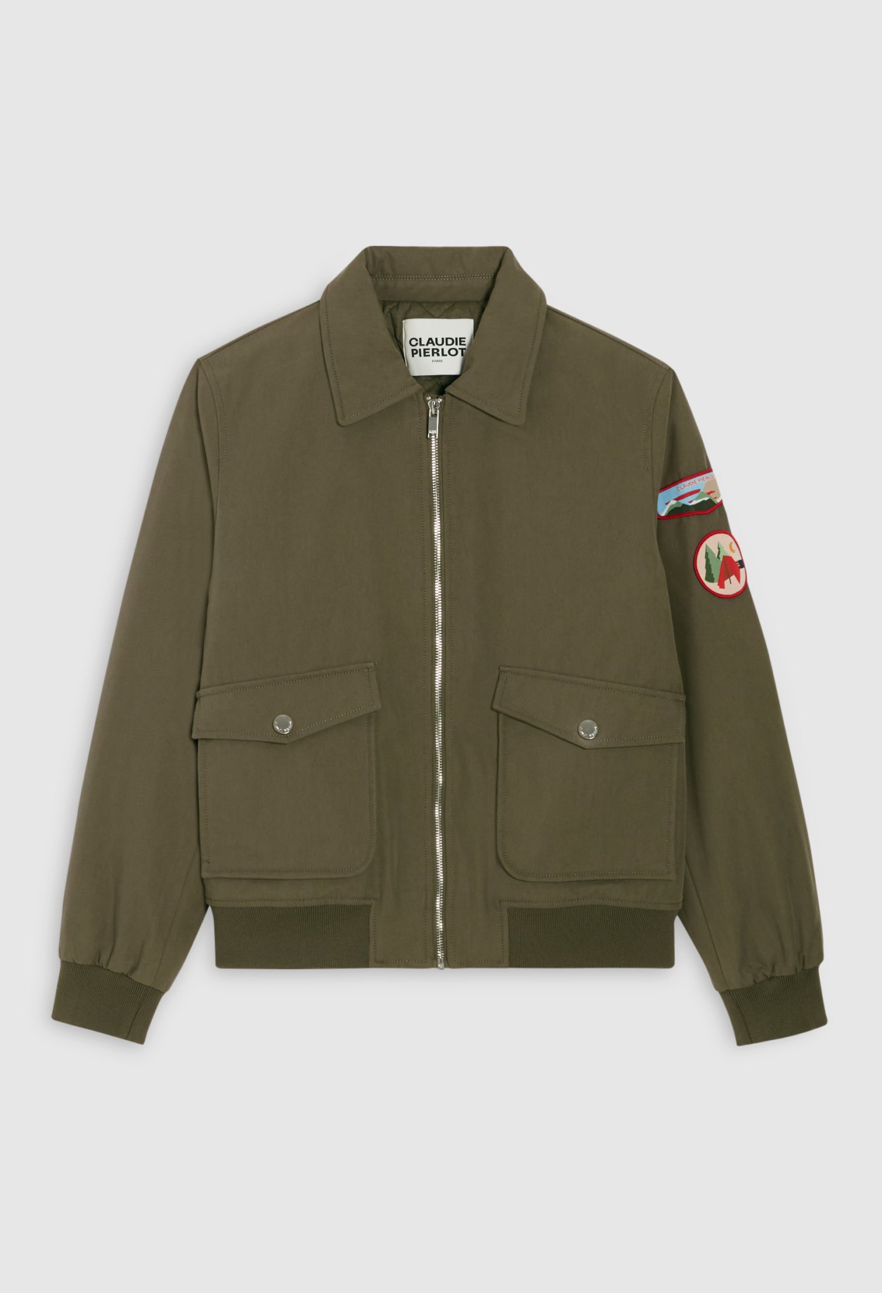 Blouson zippe kaki