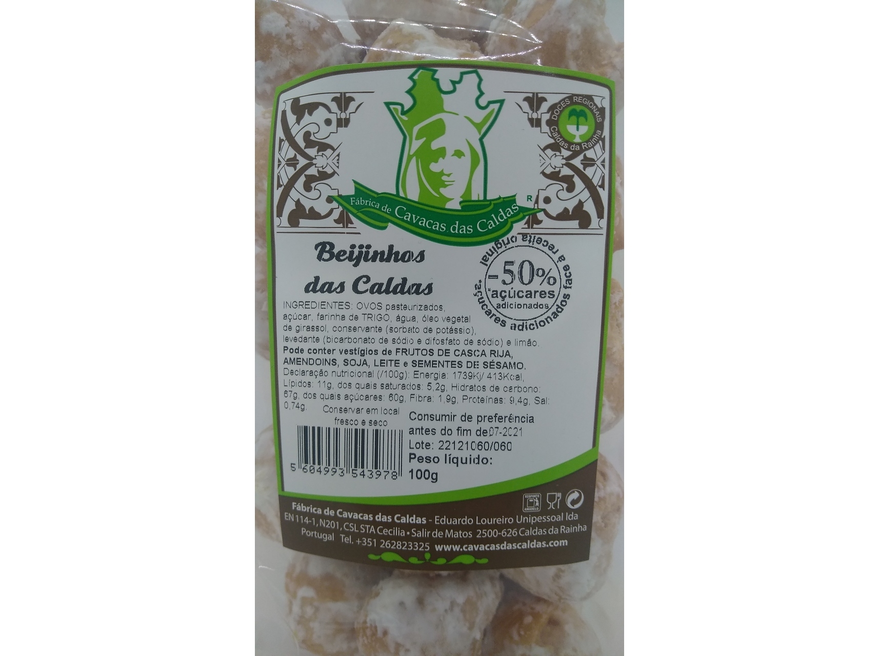 BEIJINHOS DAS CALDAS 100G