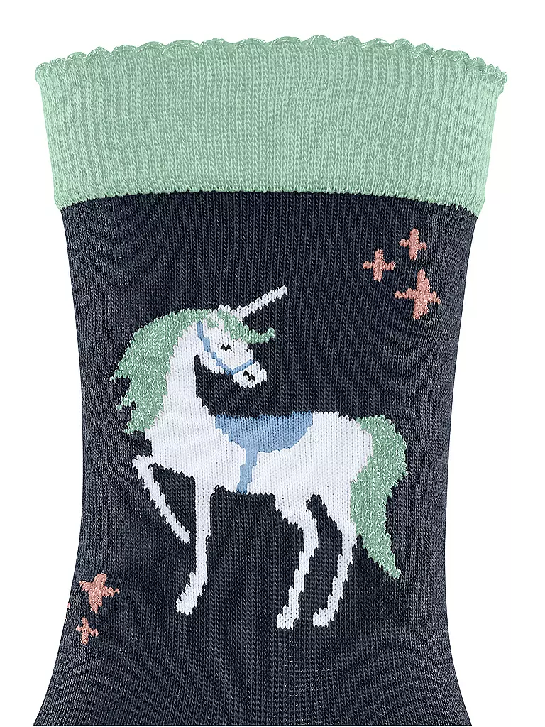 FALKE Mädchen Socken MAGIC UNICORN space blue  dunkelblau