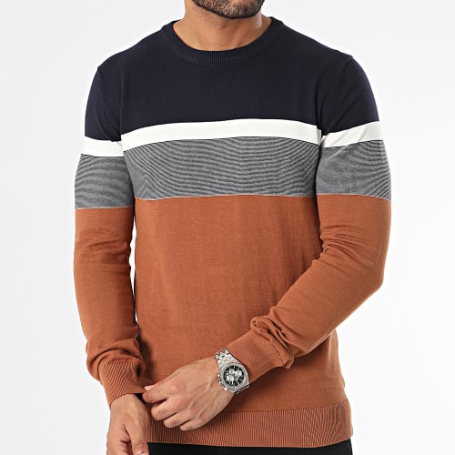 Pull Toasty 03V3303M Bleu Marine Marron