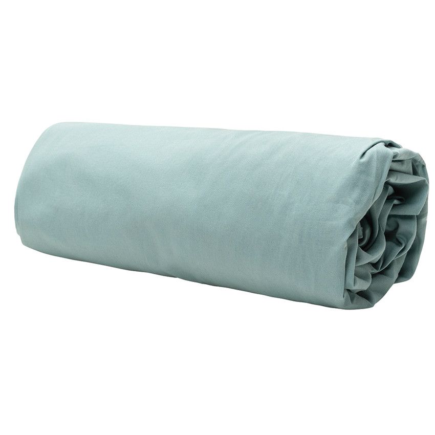 Drap housse en popeline de coton 40 x 90 cm - Bleu moyen