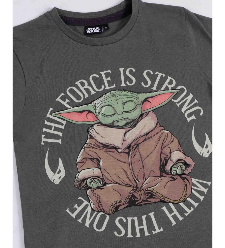 Pijama de manga curta cáqui do Baby Yoda da Disney