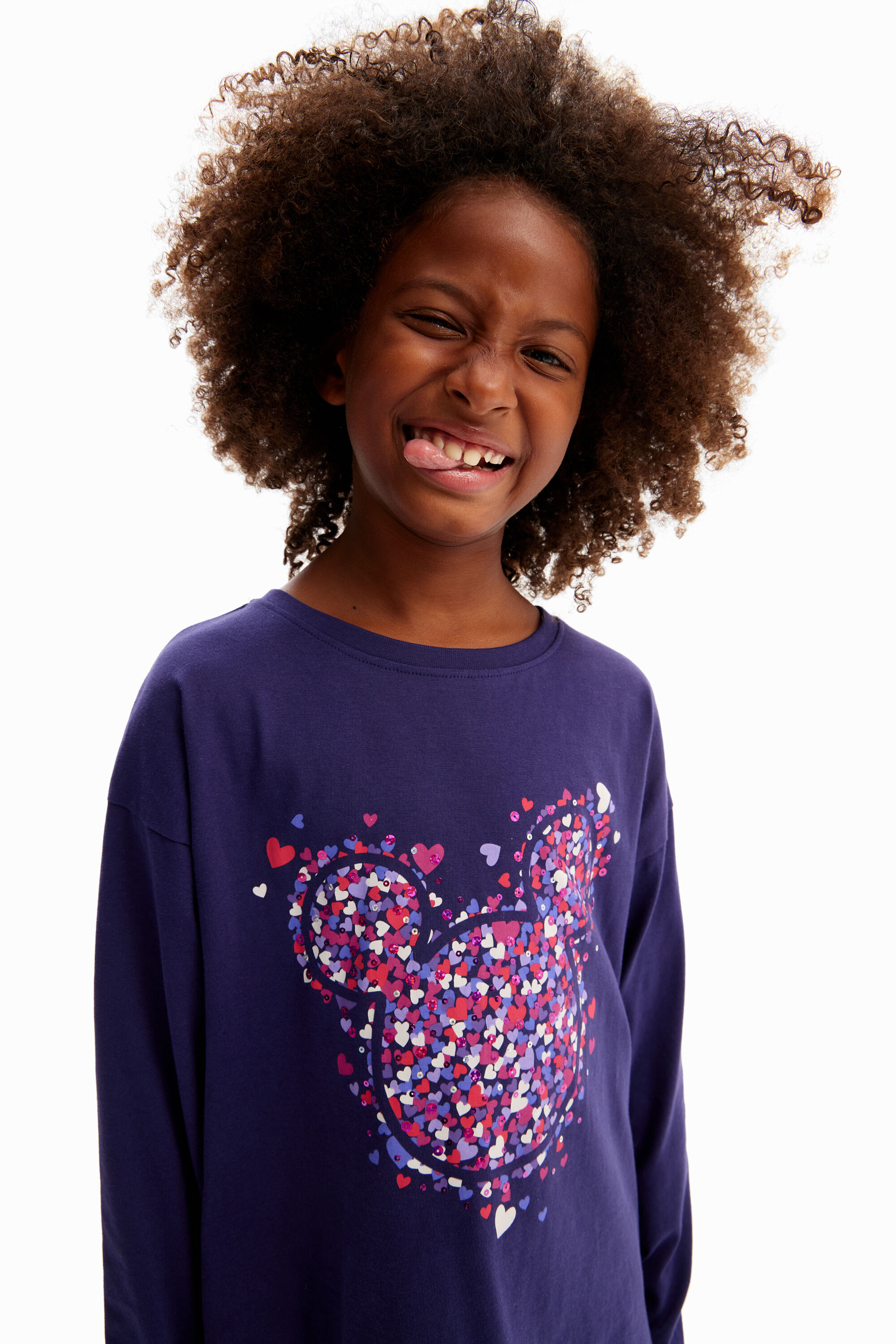 Camiseta Mickey Mouse com corações