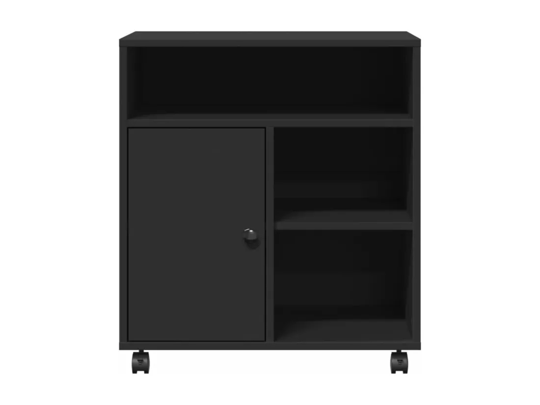 Support d'imprimante avec roulettes noir 60x50x67 cm