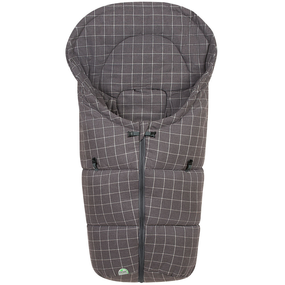 Odenwälder BabyNest Odenwälder Fußsäckchen Check Webkaro graphite