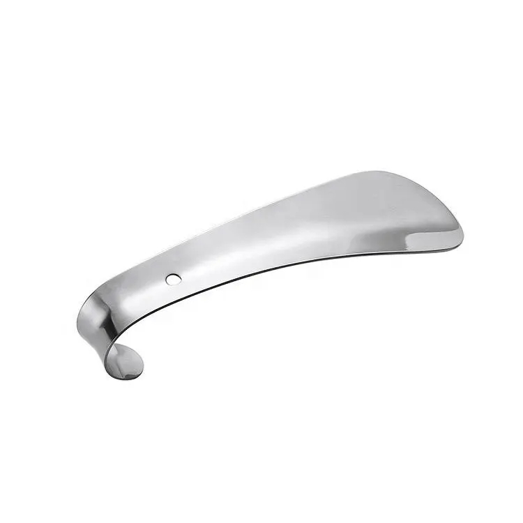 (15cm) Edelstahl Mini Schuhlöffel Anzieher Portable Schuh Anziehhilfe - Silber