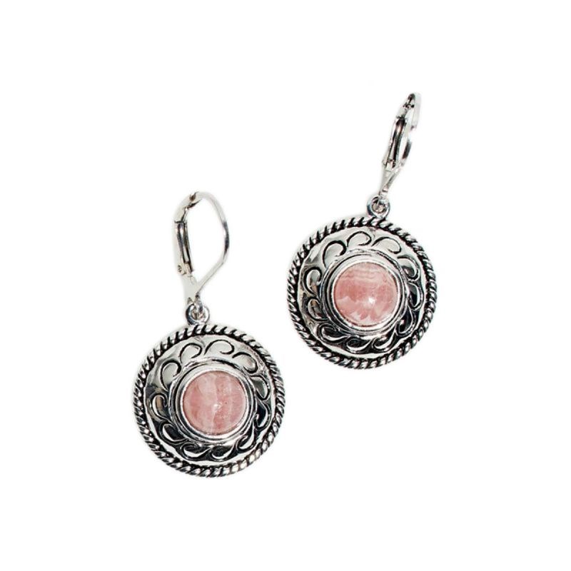 Boucles d'oreilles argent massif et pierre naturelle