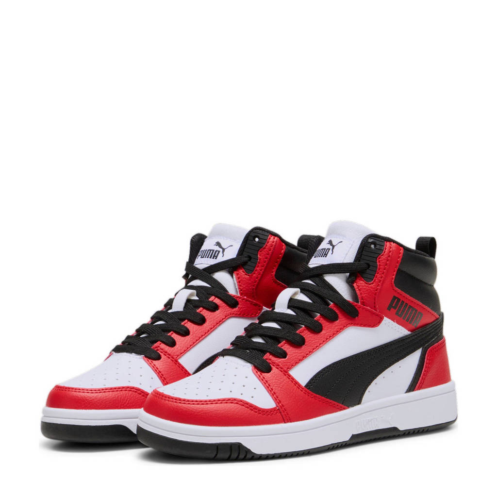 Puma Rebound v6 Mid V6 Mid sneakers wit/rood/zwart