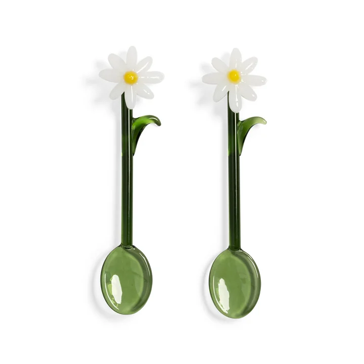 &klevering - Flora Löffel, weiss (2er-Set)