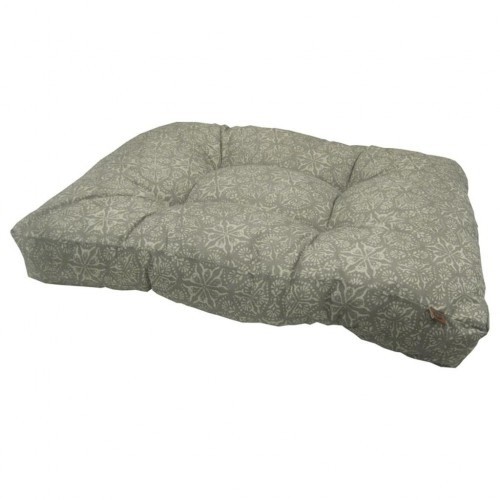 Colchão quadrado de microfibra para cães, cinza
