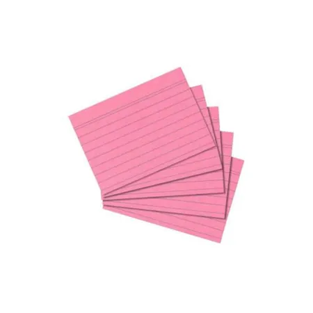 Herlitz Karteikarten, DIN A8, liniert, rot, 100 Stück