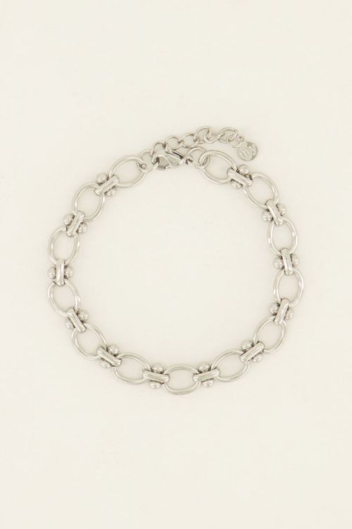 Armband met schakels en bolletjes