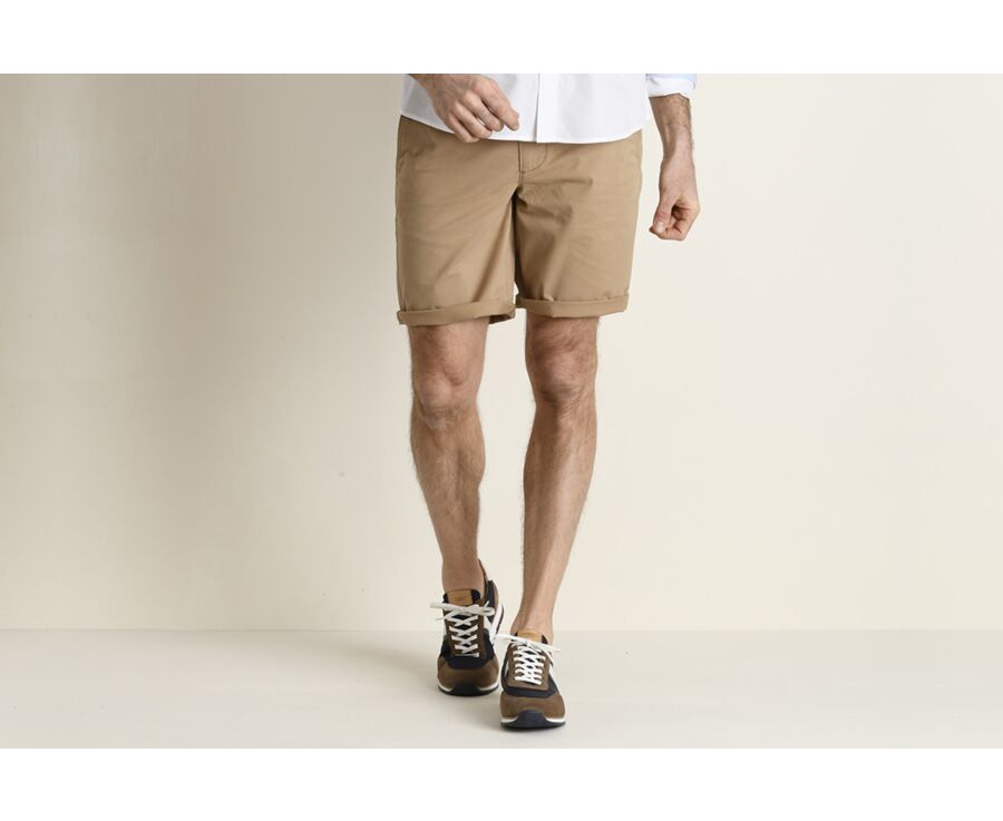 Bermuda chino homme Camel - BARRY
