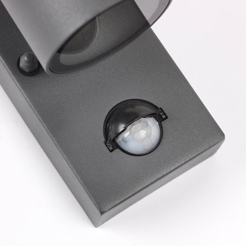 QAZQA Buitenwandlamp antraciet IP44 met bewegingssensor - Solo