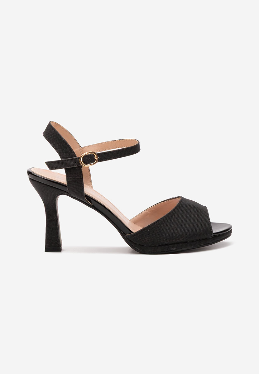 Sandales à talon noires Donella