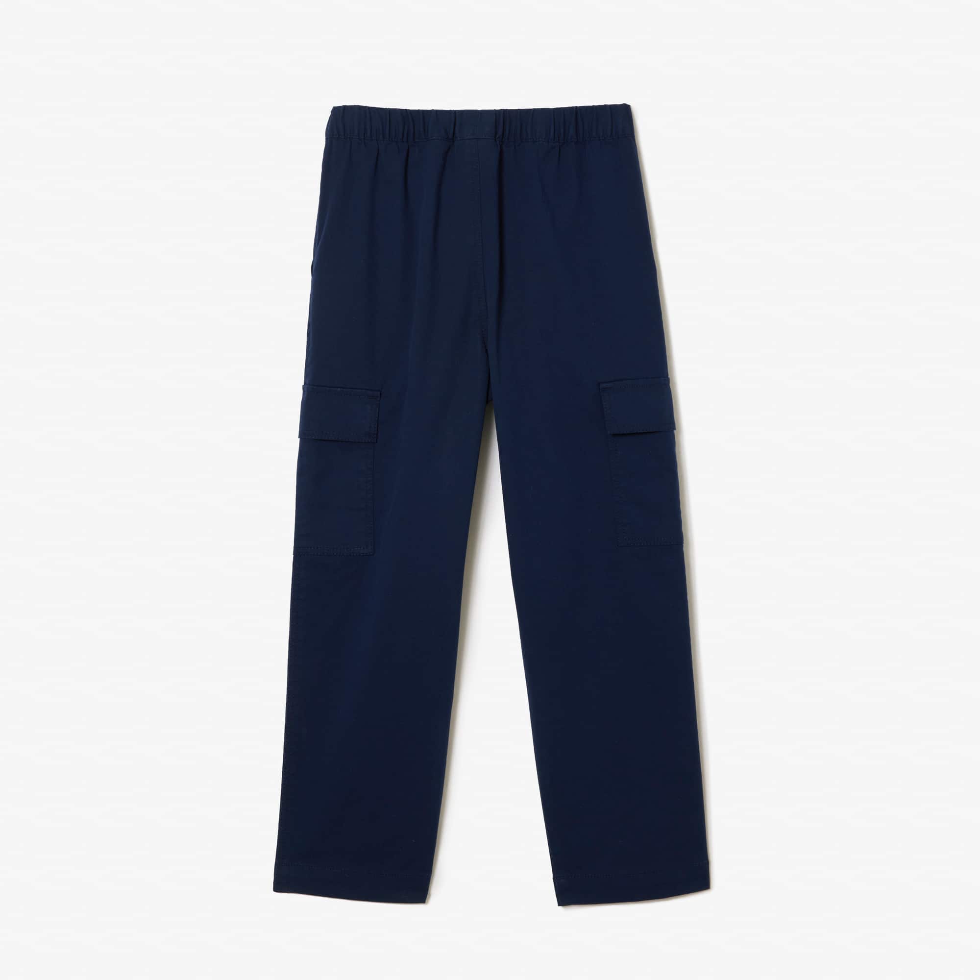 Pantalon cargo en gabardine légère de coton Pantalons & Shorts - Bleu - Lacoste - Garçon