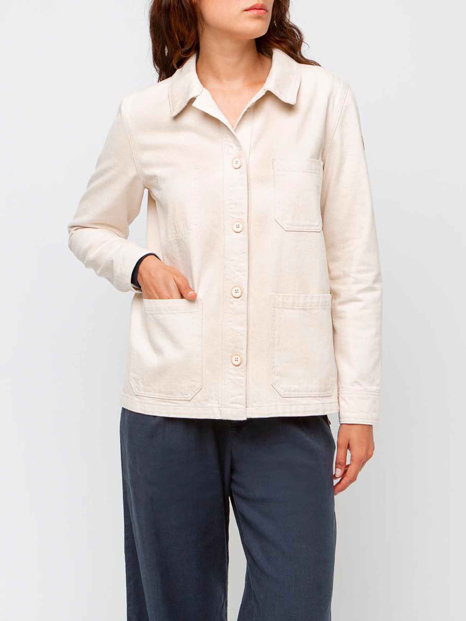 Veste Femme  Coton Biologique Blanc Cassé