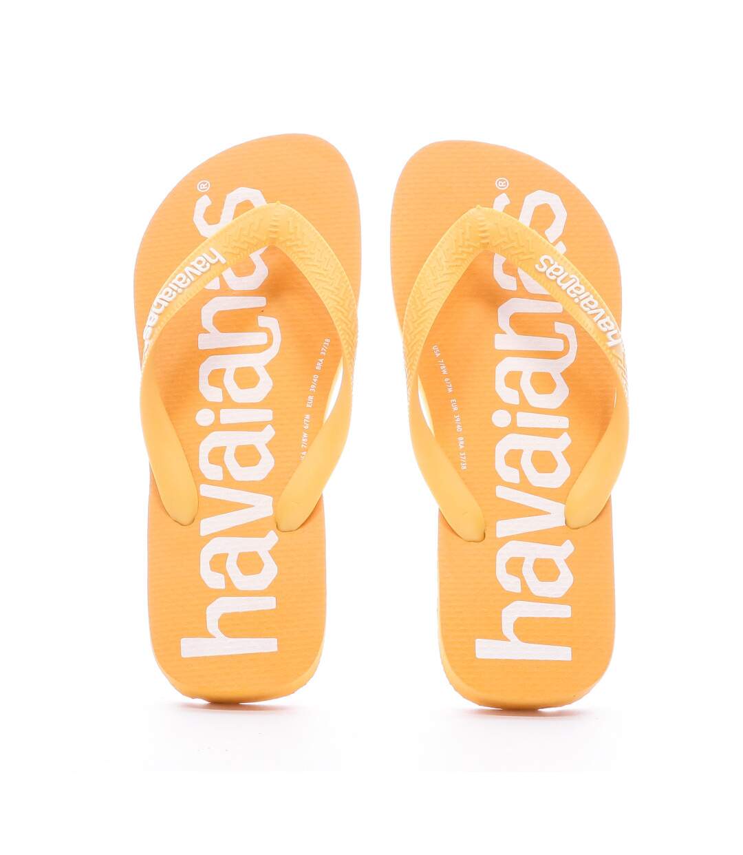 Tongs Orange Mixte Havaianas Logomania