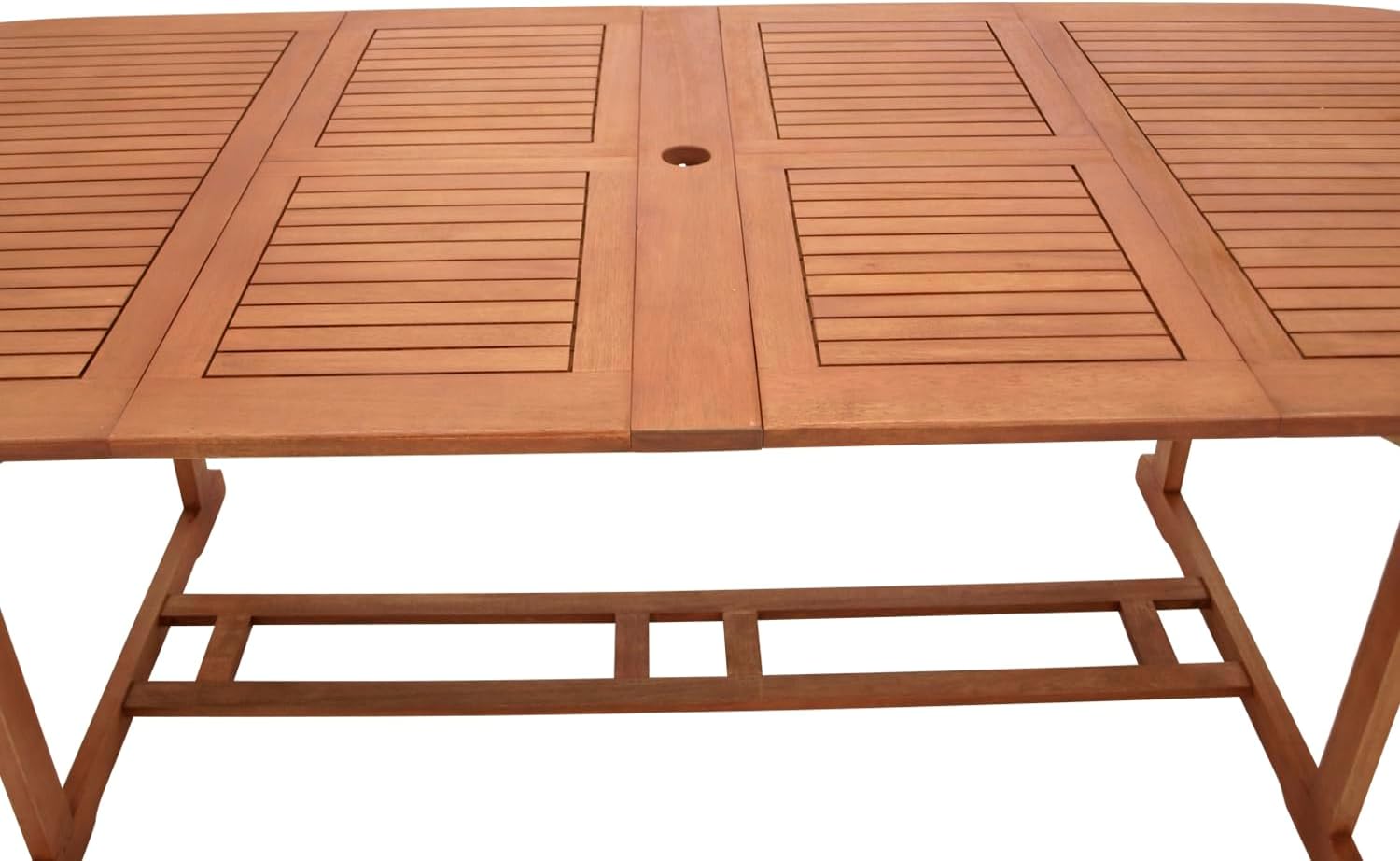 DEGAMO XXL Doppel Ausziehtisch LAGO 180/260x100cm, Eukalyptus braun geölt, FSC®-Zertifiziert, Outdoor