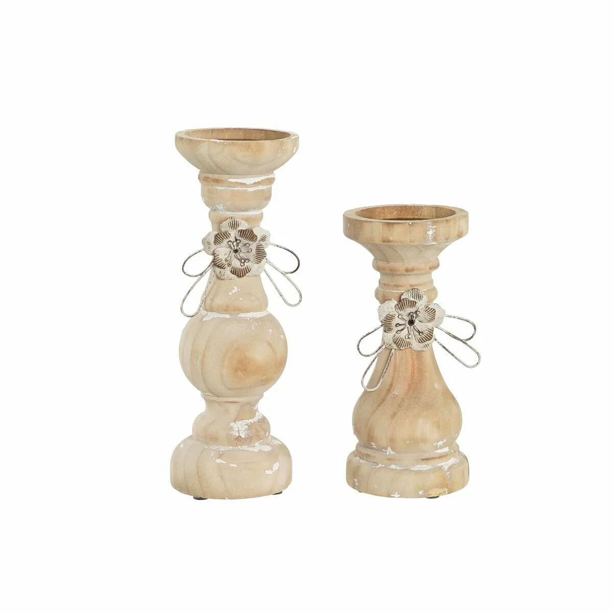 Bougeoir DKD Home Decor - Bois - 2 Pièces
