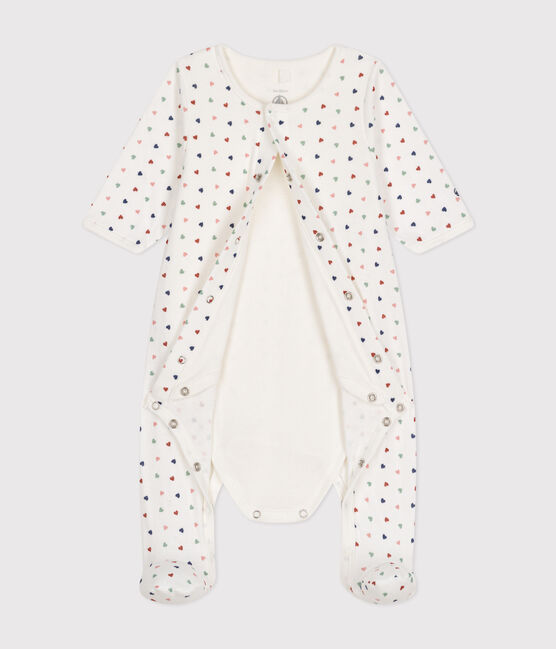 Bodyjama imprimés mini cœurs en tubique bébé