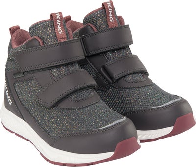Viking Bouncy Glitter Mid 2V GTX Sneakers, Charcoal