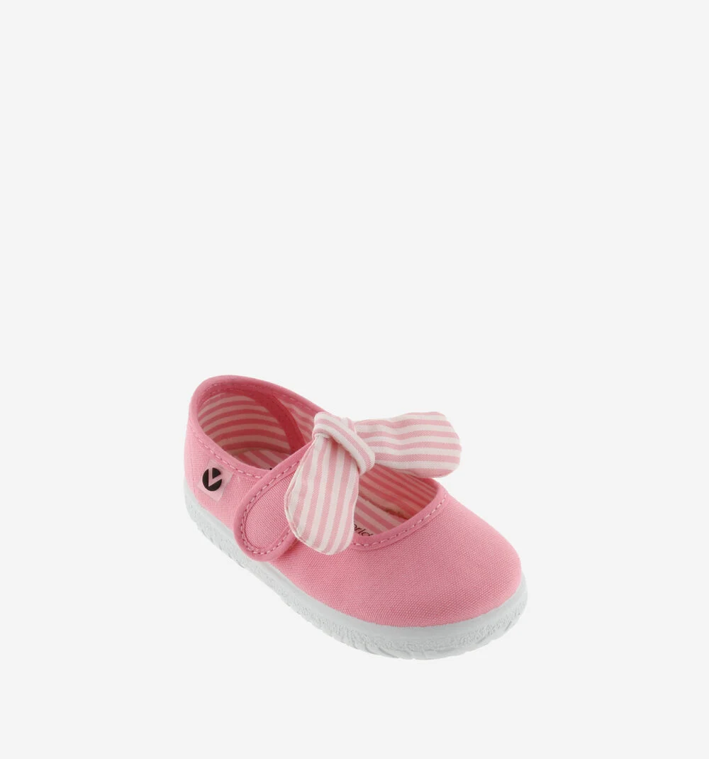 OJALÁ FOULARD RAYURES Babies en toile pour fille FLAMINGO