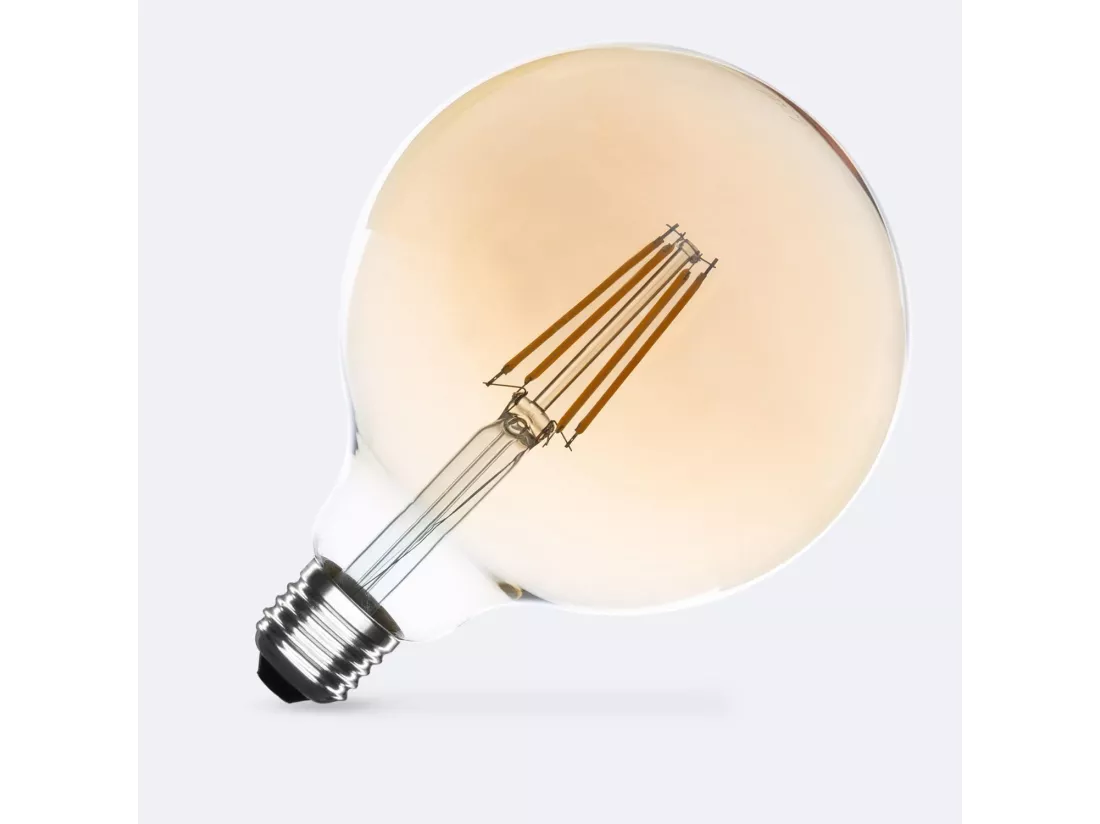 Ampoule LED Filament E27 8W 750 lm Dimmable G125 Gold No Flicker 2700K Blanc chaud