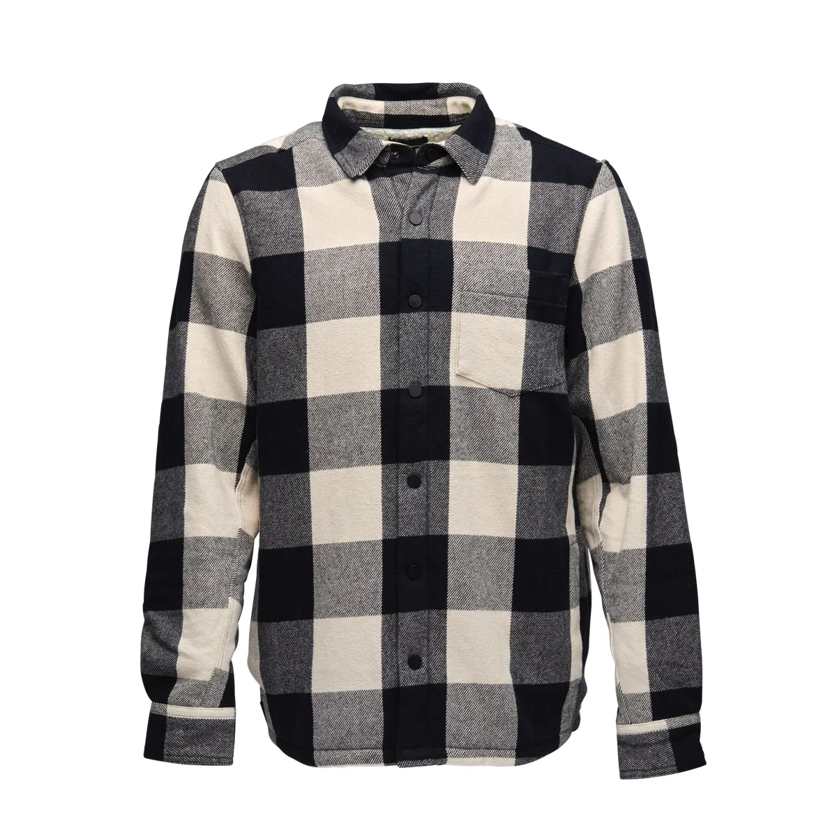 Black Diamond Men's Project Lined Flannel Black-Off White Plaid