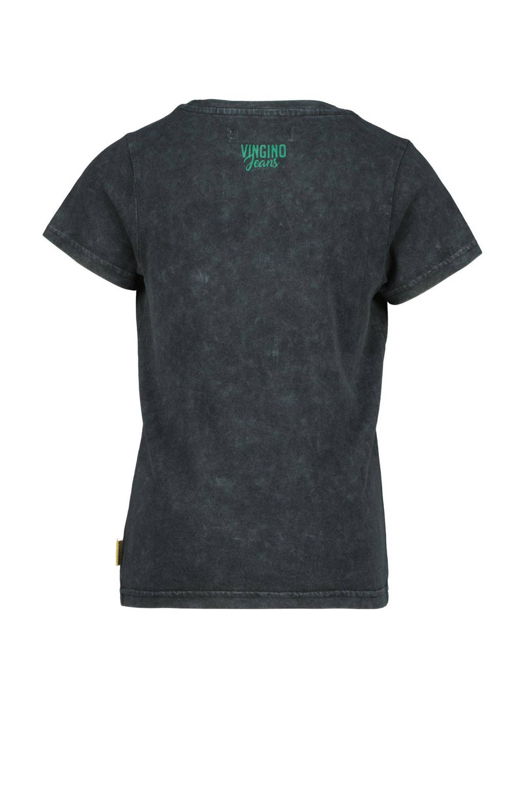 Vingino T-shirt Helianne met tekst groen