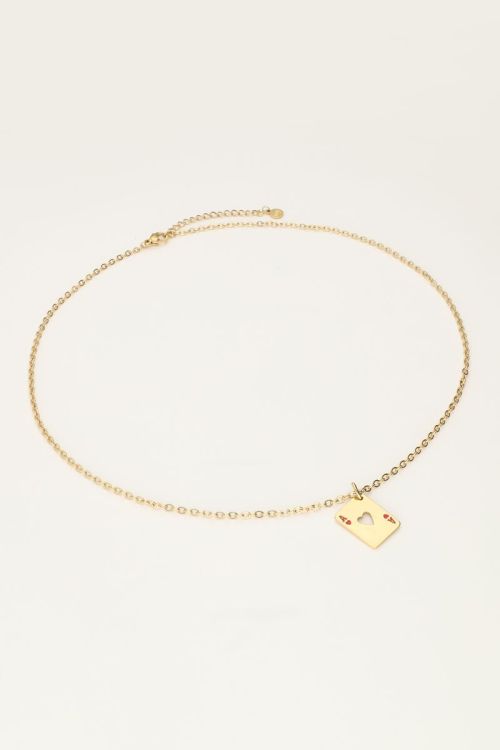 Minimalistische ketting met speelkaart