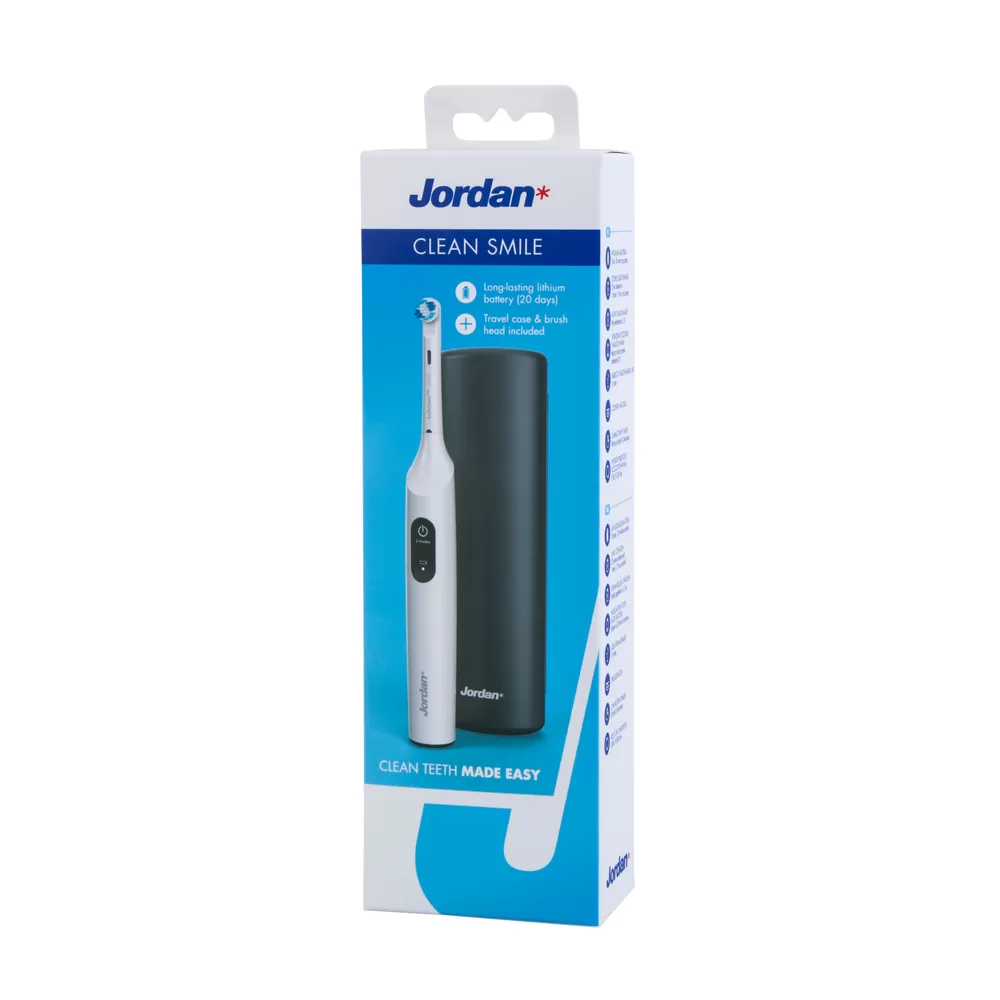Jordan Clean Smile el-tandbørste sort - 1 stk.
