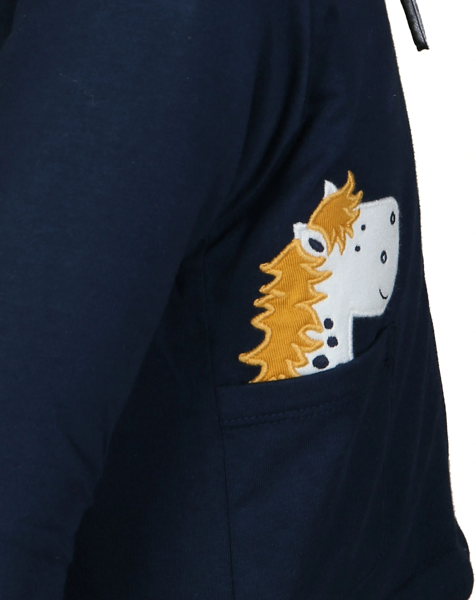 Wendejacke KLEINES PONY wattiert in weiß/dunkelblau