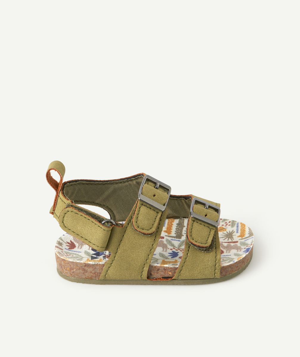 CHAUSSONS BÉBÉ STYLE SANDALES KAKI