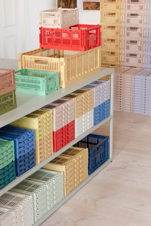 Hay Colour Crate krat RE opbergbak S Red