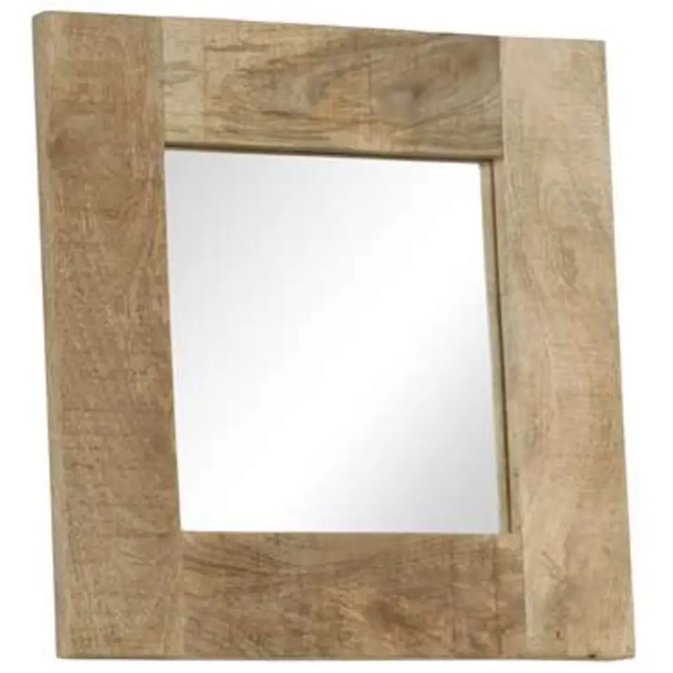 vidaXL - Spiegel - Bruin - Hout - 50 x 50 cm