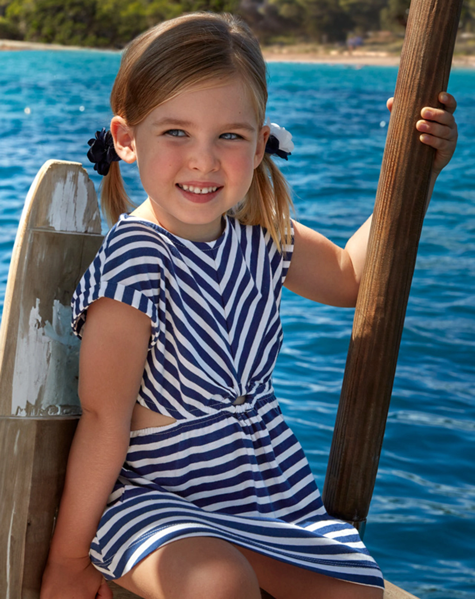 Kleid STRIPES ärmellos in tinte