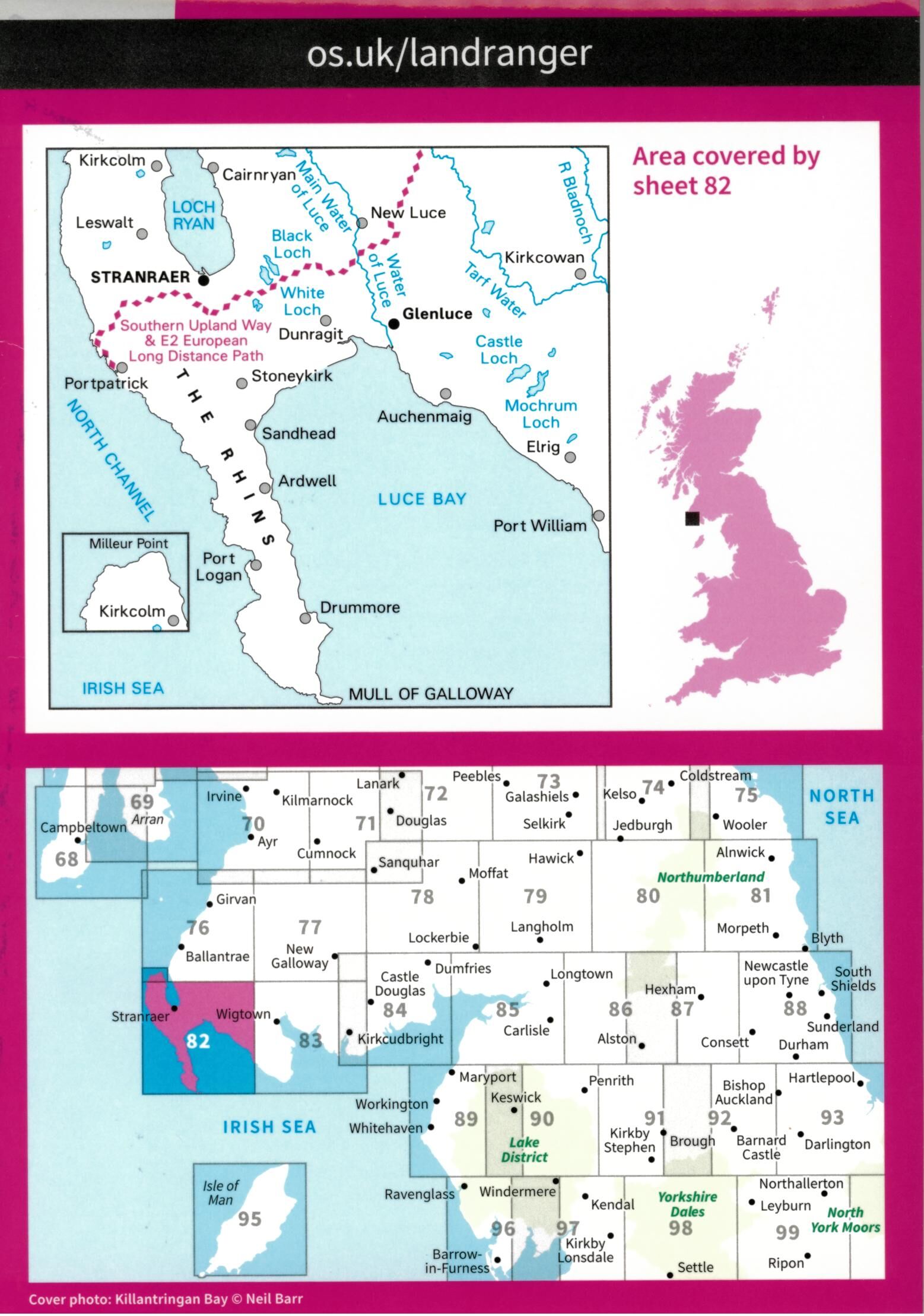 ORDNANCE SURVEY - 82 GB STRANRAER GLENLUCE 1 50 000