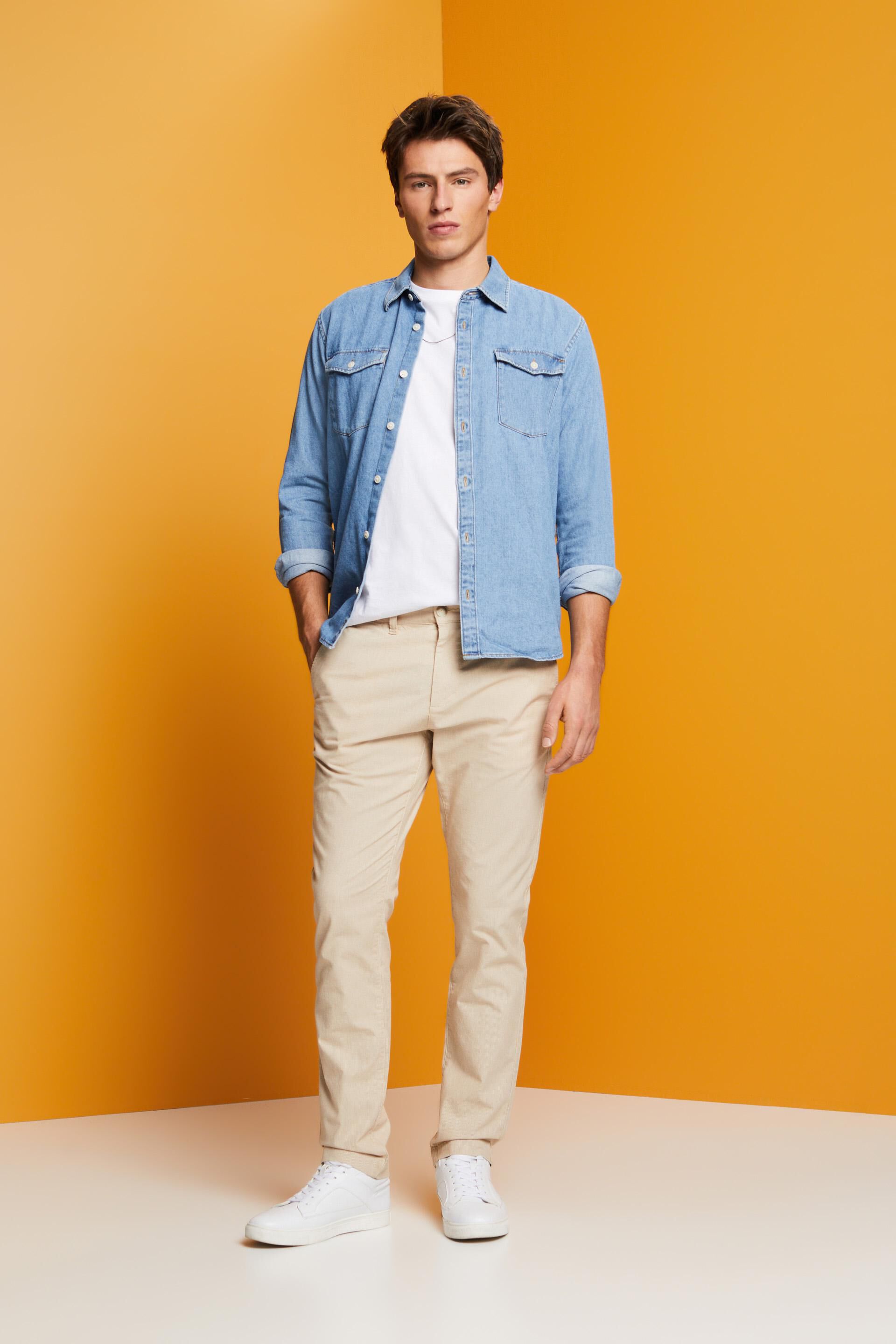 Pantalon chino bicolore