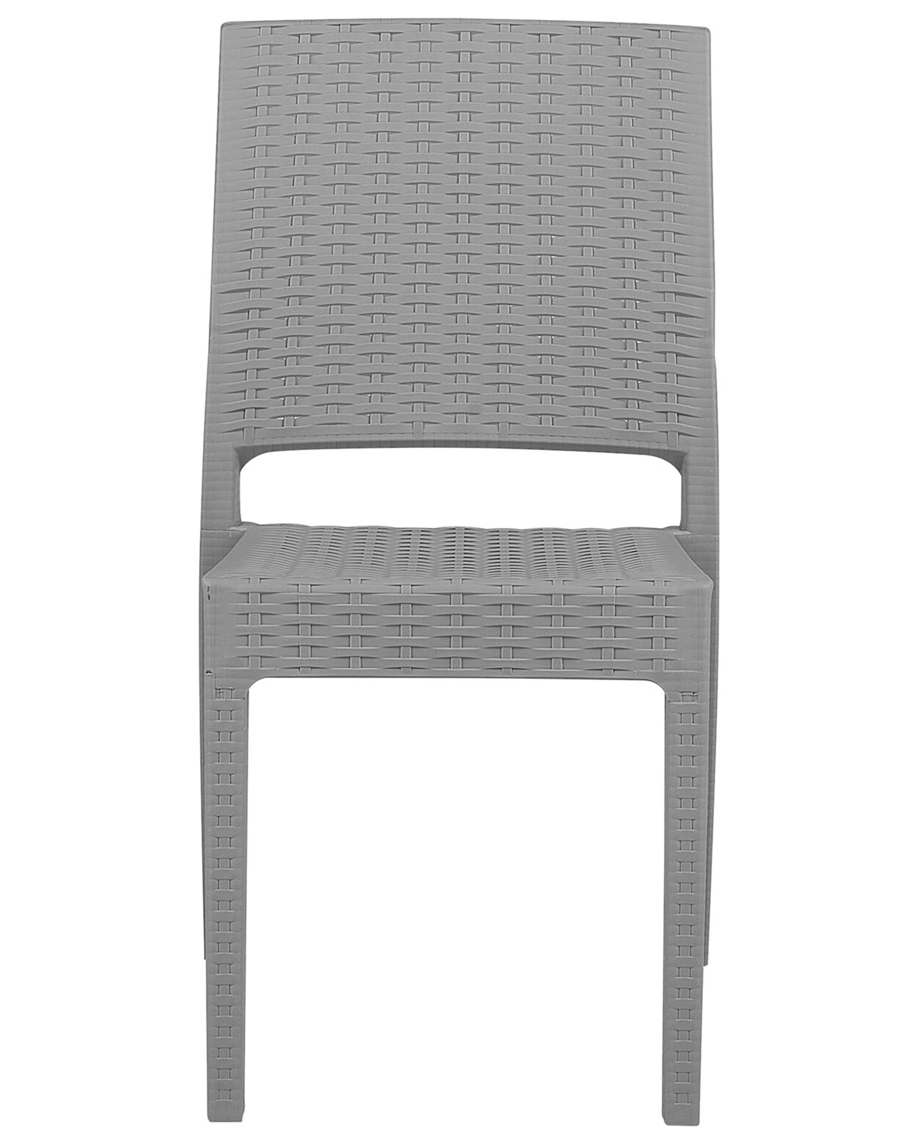 Set van 2 tuinstoelen FOSSANO Synthetisch materiaal Lichtgrijs