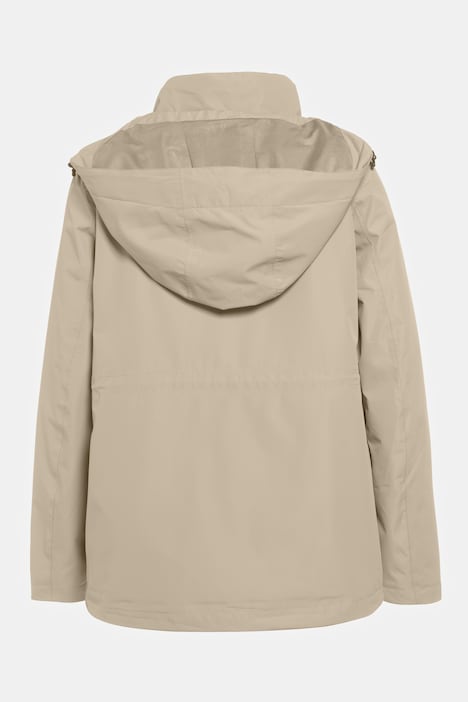 Funktionsjacke, wasserdicht, Stehkragen, Tunnelzug